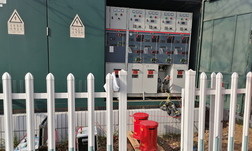 井岡山與寧陽路路口環網柜至東營區供電公司3*150電纜交接試驗現場